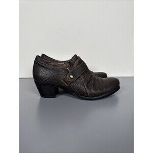 Natural Soul‎ Boots Womens 6.5 M Ankle Booties Brown Leather Zip Up Ankle